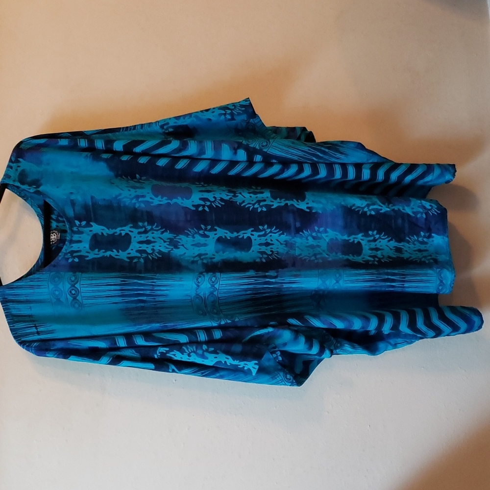 Tie-died kimono style kaftan made in Bali